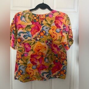 Vintage Floral Dahan 100% Silk